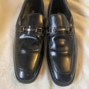EUC Stacy Adams Men's Black Leather Loafer with Metal Bit size 10.5